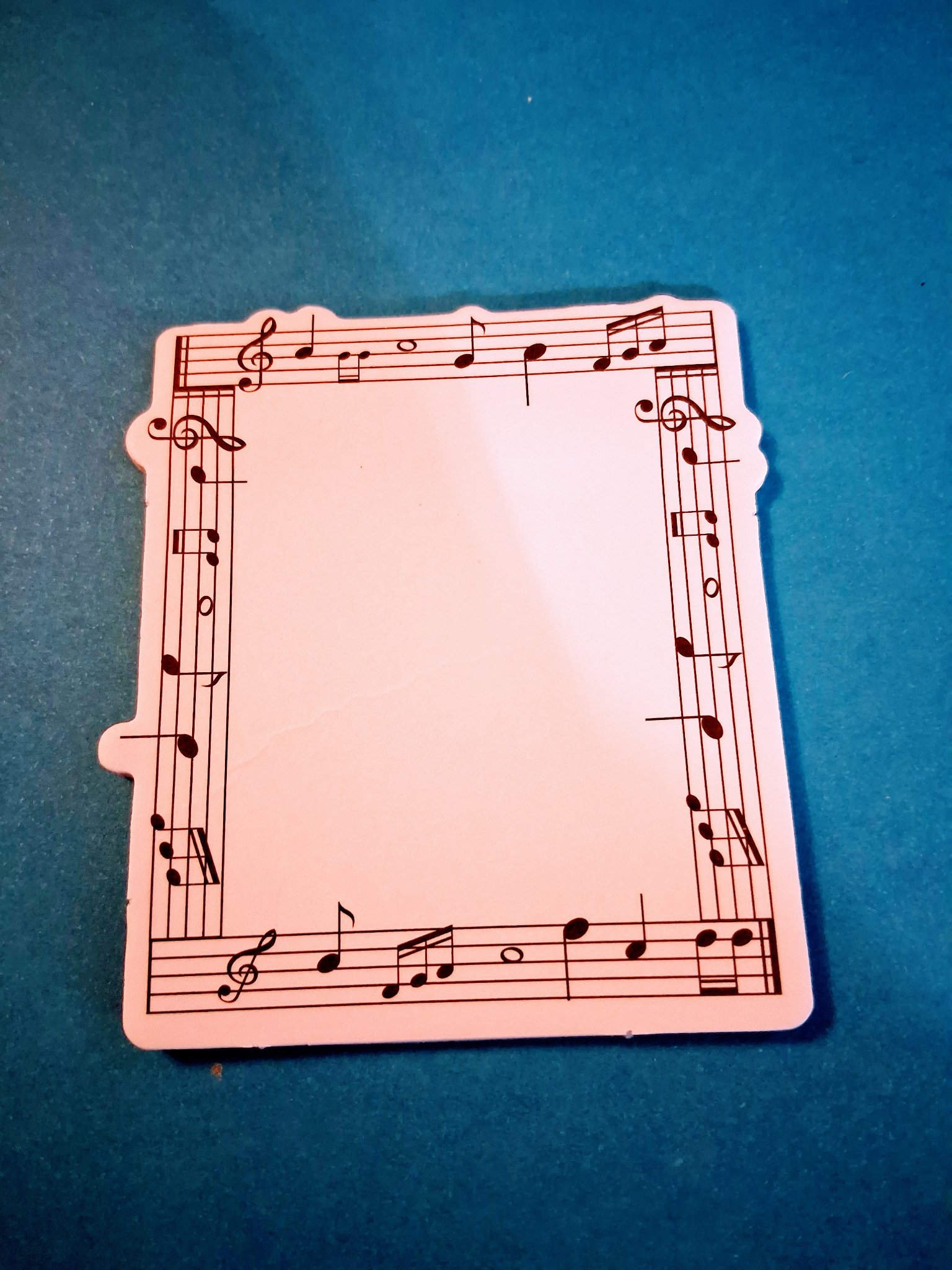 Die-Cut Music Notepad — 41K Music Staff Frame Border